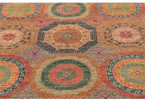 Tappeto Kairo Stilizzato Rosso Mattone Blu Petrolio 168x232 Cm
