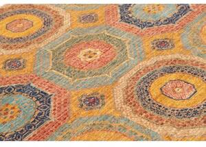 Tappeto Kairo Geometrico Ocra Blu 149x200 Cm