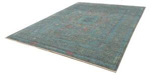 Tappeto Kairo Stilizzato Verde Petrolio Blu Ottanio 247x307 Cm