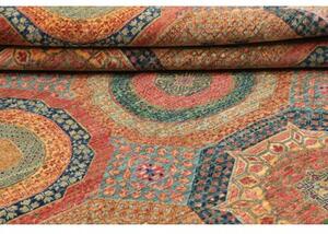Tappeto Kairo Stilizzato Rosso Mattone Blu Petrolio 168x232 Cm