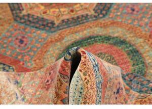 Tappeto Kairo Stilizzato Rosso Mattone Blu Petrolio 168x232 Cm