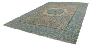 Tappeto Kairo Medaglione Blu Petrolio Beige 278x377 Cm
