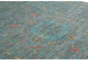Tappeto Kairo Stilizzato Verde Petrolio Blu Ottanio 247x307 Cm