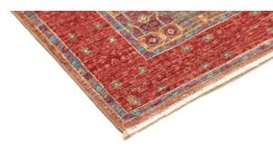 Tappeto Kairo Medaglione Rosso Mattone Grigio Azzurro Corsia 81x300 Cm