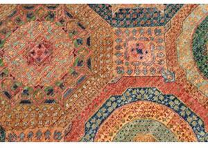 Tappeto Kairo Stilizzato Rosso Mattone Blu Petrolio 168x232 Cm