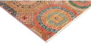 Tappeto Kairo Stilizzato Rosso Mattone Blu Petrolio 168x232 Cm