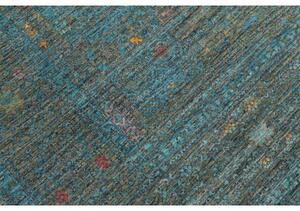 Tappeto Kairo Stilizzato Verde Petrolio Blu Ottanio 247x307 Cm