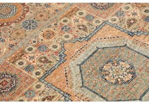 Tappeto Kairo Geometrico Becco Di Mattone Azzurro 80x145 Cm