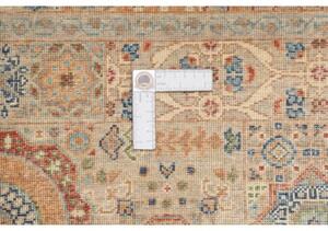 Tappeto Kairo Geometrico Becco Di Mattone Azzurro 80x145 Cm