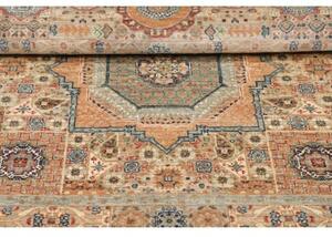 Tappeto Kairo Geometrico Becco Di Mattone Azzurro 80x145 Cm