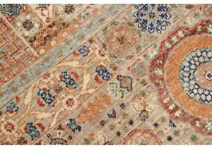 Tappeto Kairo Geometrico Becco Di Mattone Azzurro 80x145 Cm