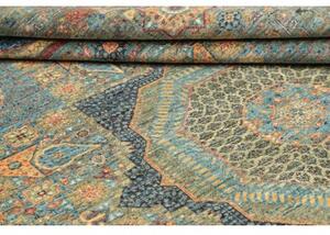 Tappeto Kairo Stilizzato Verde Petrolio Azzurro 210x307 Cm