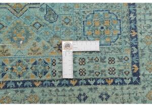 Tappeto Kairo Medaglione Verde Petrolio Blu Corsia 80x248 Cm
