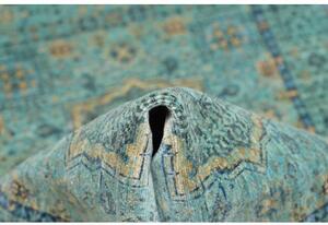 Tappeto Kairo Medaglione Verde Petrolio Blu Corsia 80x248 Cm