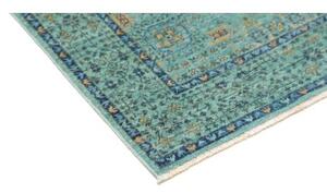 Tappeto Kairo Medaglione Verde Petrolio Blu Corsia 80x248 Cm