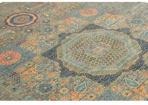 Tappeto Kairo Stilizzato Verde Petrolio Azzurro 210x307 Cm