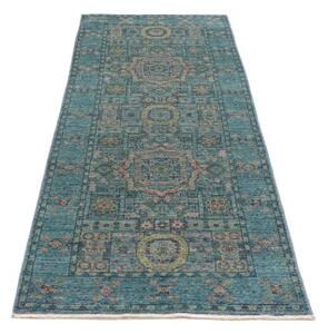 Tappeto Kairo Geometrico Verde Petrolio Blu Corsia 77x205 Cm