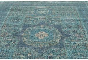 Tappeto Kairo Geometrico Verde Petrolio Beige 204x295 Cm