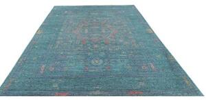 Tappeto Kairo Medaglione Verde Petrolio Grigio 209x298 Cm