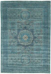 Tappeto Kairo Geometrico Verde Petrolio Beige 204x295 Cm