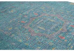 Tappeto Kairo Medaglione Verde Petrolio Grigio 209x298 Cm