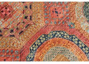 Tappeto Kairo Geometrico Rosso Mattone Blu 170x248 Cm