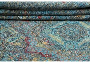 Tappeto Kairo Stilizzato Blu Petrolio Beige 201x304 Cm