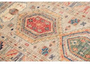 Tappeto Kazak Fine Stilizzato Beige Rosso 79x128 Cm