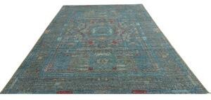 Tappeto Kairo Stilizzato Blu Petrolio Beige 201x304 Cm