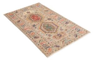 Tappeto Kazak Fine Stilizzato Beige Rosso 79x128 Cm