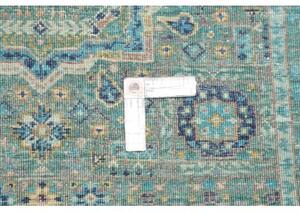 Tappeto Kairo Stilizzato Verde Petrolio Blu Corsia 82x396 Cm