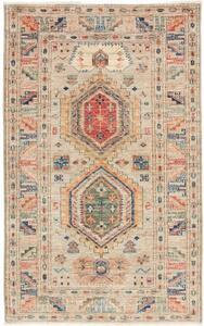 Tappeto Kazak Fine Stilizzato Beige Rosso 79x128 Cm