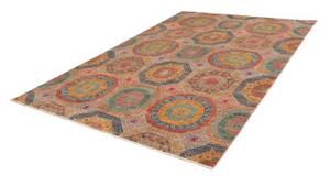 Tappeto Kairo Geometrico Rosso Ruggine Blu 204x288 Cm