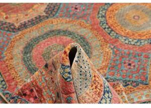 Tappeto Kairo Geometrico Rosso Mattone Blu 170x248 Cm