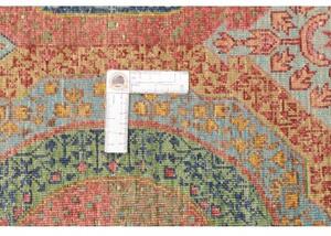 Tappeto Kairo Geometrico Rosso Ruggine Blu 204x288 Cm