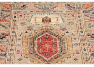 Tappeto Kazak Fine Stilizzato Beige Rosso 79x128 Cm