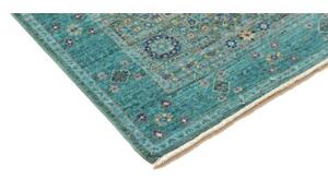 Tappeto Kairo Stilizzato Verde Petrolio Blu Corsia 82x396 Cm
