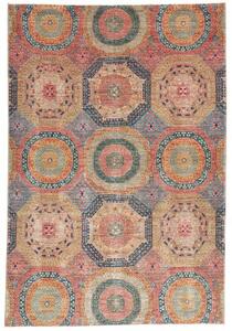 Tappeto Kairo Geometrico Rosso Mattone Blu 170x248 Cm
