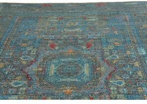 Tappeto Kairo Stilizzato Blu Petrolio Beige 201x304 Cm