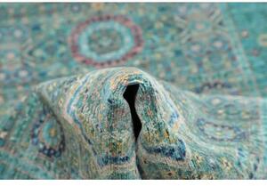 Tappeto Kairo Stilizzato Verde Petrolio Blu Corsia 82x396 Cm