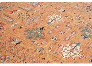 Tappeto Kazak Fine Stilizzato Terracotta Blu 172x237 Cm
