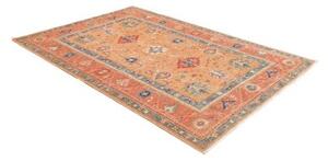 Tappeto Kazak Fine Stilizzato Arancione Blu 167x243 Cm