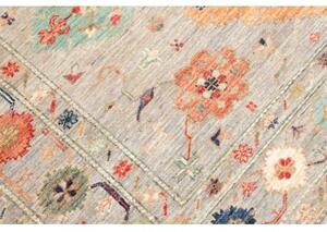 Tappeto Kazak Fine Stilizzato Grigio Chiaro Multicolore 150x203 Cm