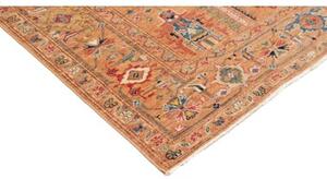 Tappeto Kazak Fine Stilizzato Terracotta Blu 172x237 Cm