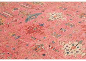 Tappeto Kazak Fine Stilizzato Rosa Blu 205x293 Cm