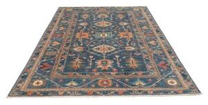 Tappeto Kazak Fine Stilizzato Blu Beige 172x240 Cm