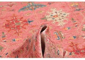 Tappeto Kazak Fine Stilizzato Rosa Blu 205x293 Cm
