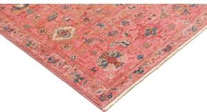 Tappeto Kazak Fine Stilizzato Rosa Blu 205x293 Cm