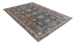 Tappeto Kazak Fine Stilizzato Blu Beige 172x240 Cm