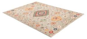 Tappeto Kazak Fine Stilizzato Grigio Chiaro Multicolore 150x203 Cm